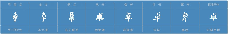 “卓”代表什么意思 ？