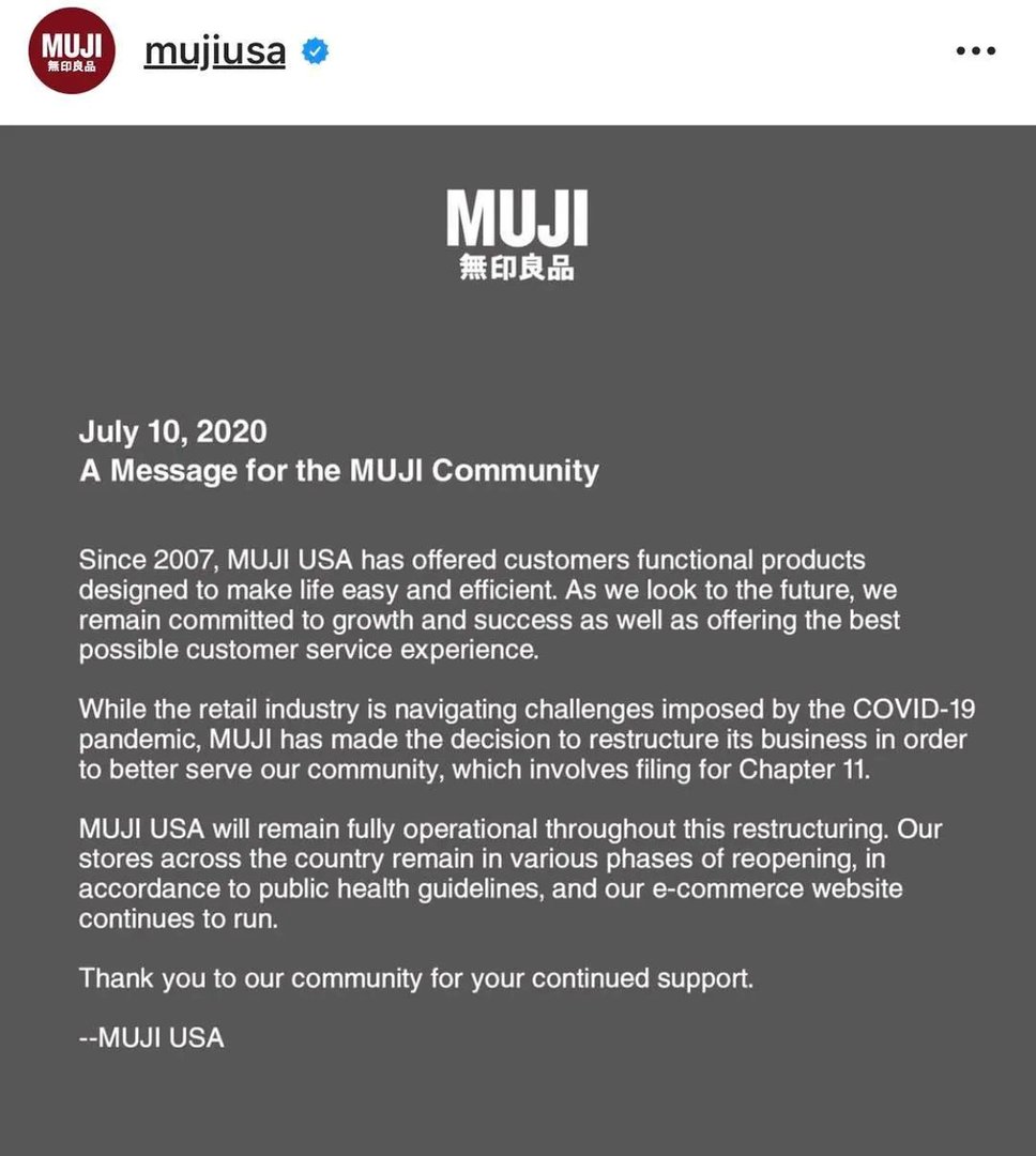 无印良品美国子公司申请破产保护，中国的会不会受其影响？