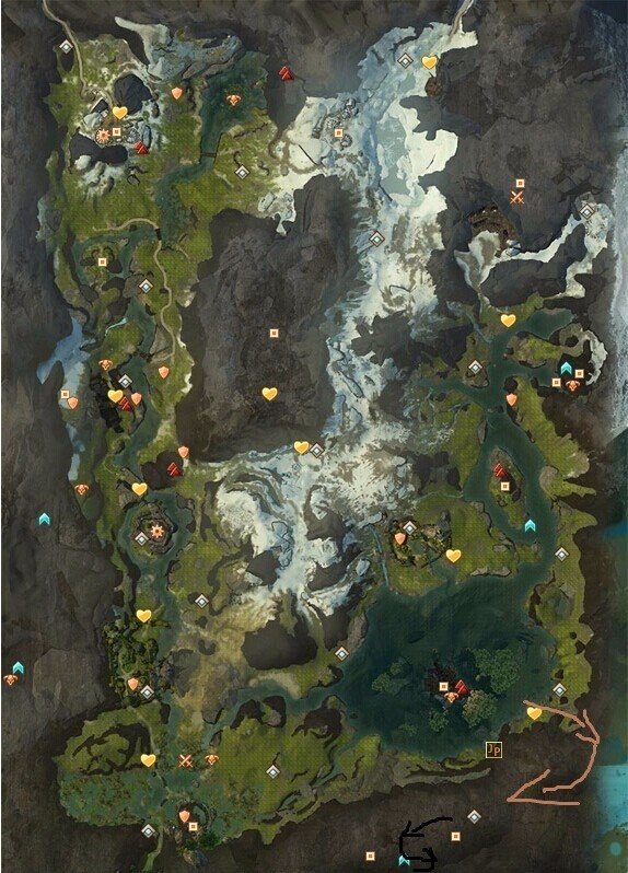 激战2林线瀑布溺爱海湾跳跳乐怎么去