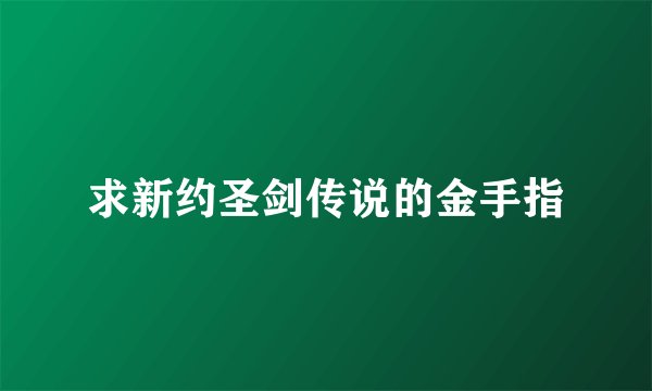 求新约圣剑传说的金手指