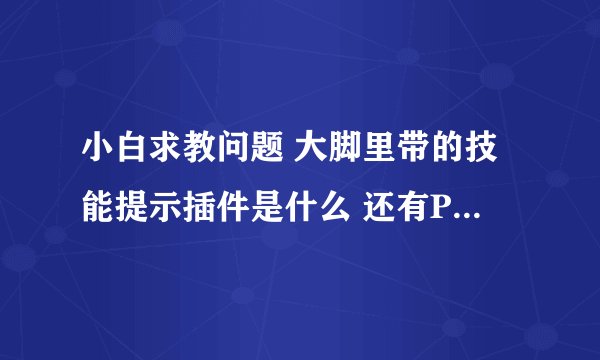小白求教问题 大脚里带的技能提示插件是什么 还有POWA和Power Auras是一个插件吗