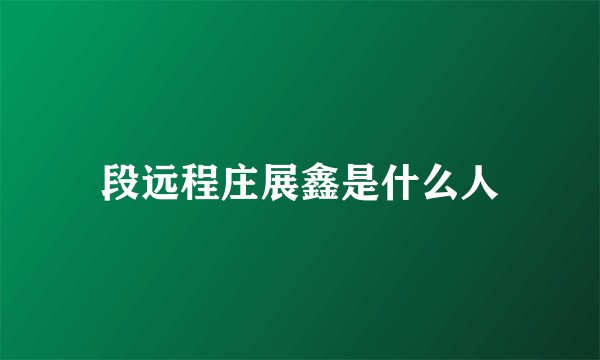 段远程庄展鑫是什么人