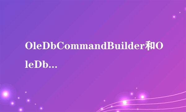 OleDbCommandBuilder和OleDbCommand的区别