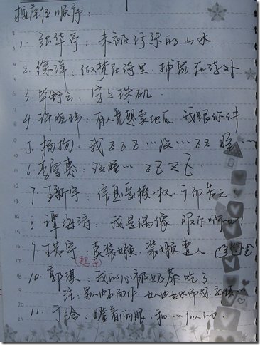 御世制人录的作品目录