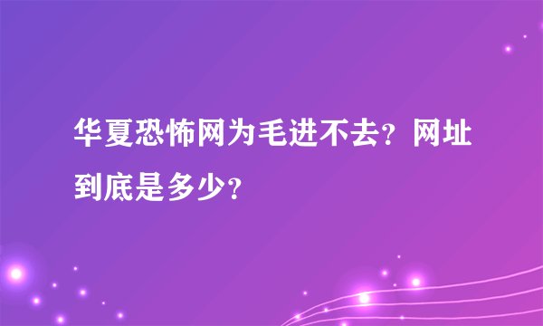 华夏恐怖网为毛进不去？网址到底是多少？