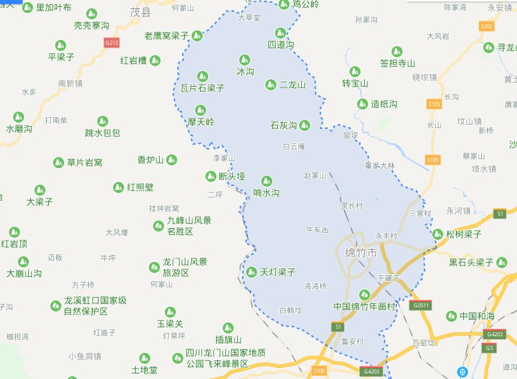 绵竹有哪些乡镇