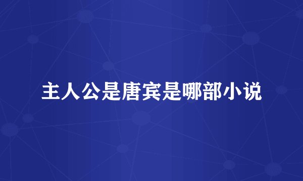 主人公是唐宾是哪部小说