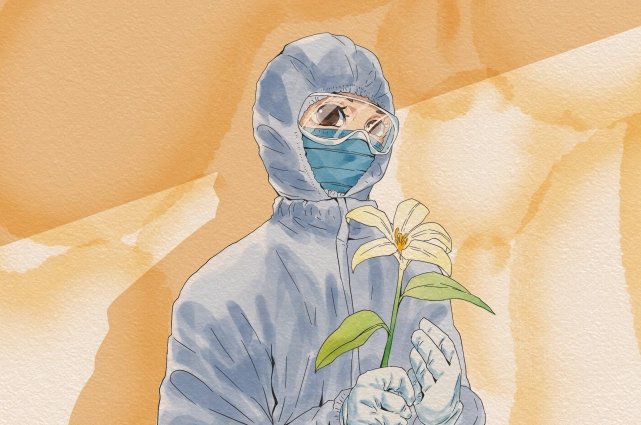 漫画版医护骑车抗疫看破防了，这幅画体现了怎样的正能量？