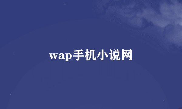 wap手机小说网
