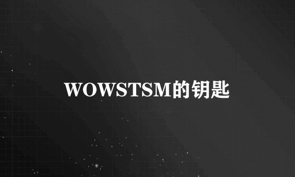WOWSTSM的钥匙