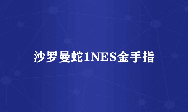 沙罗曼蛇1NES金手指