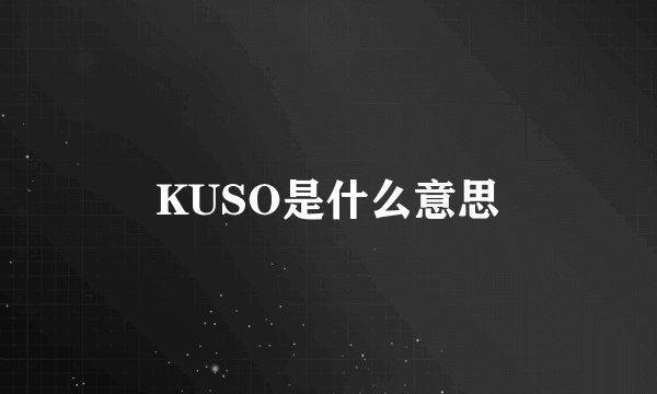 KUSO是什么意思