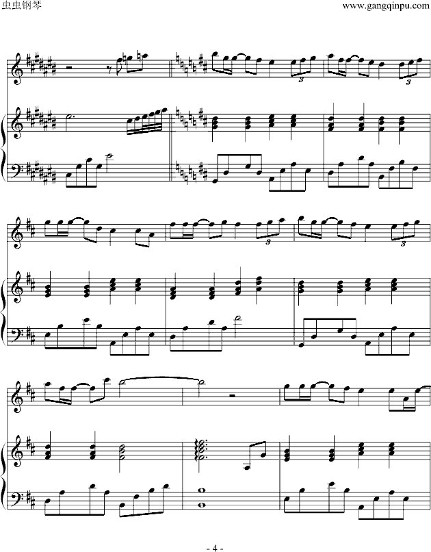 求Vae《爱情里的眼泪》的钢琴双手简谱