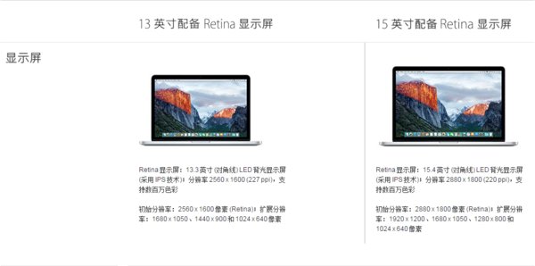 MacBook Pro的屏幕怎么区分是普通屏幕还是 Retina屏！？
