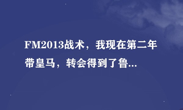 FM2013战术，我现在第二年带皇马，转会得到了鲁尼，贝尔，亚亚图雷，鲁尼，内马尔，提亚哥席尔瓦，拉姆