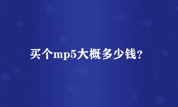 买个mp5大概多少钱？