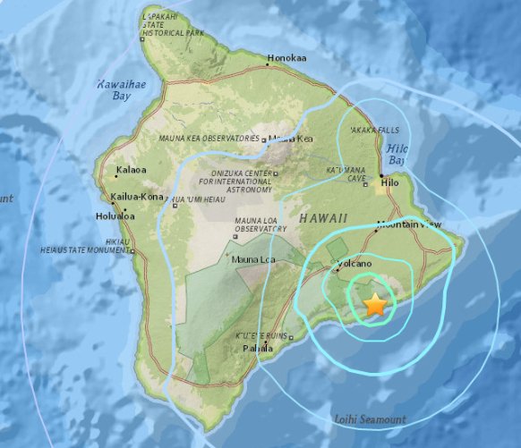 夏威夷大岛外海发生6.2级强震,哪些地区均有震感?