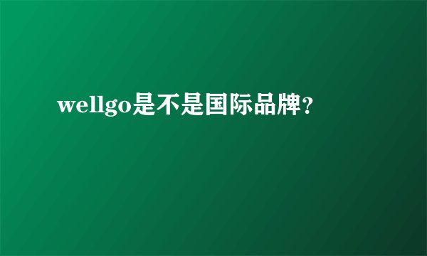 wellgo是不是国际品牌？