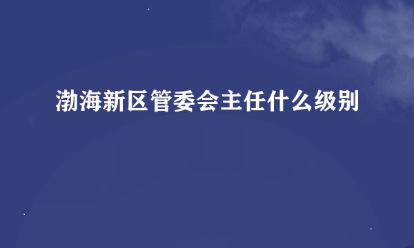 渤海新区管委会主任什么级别