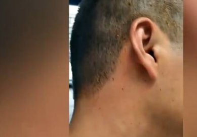 执法劝阻被泼热油是真的吗?