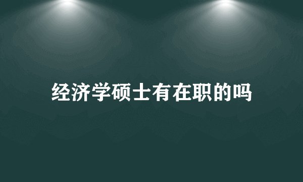 经济学硕士有在职的吗
