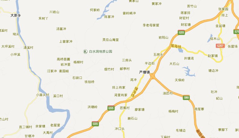 新宁县莨山镇烟竹村地图