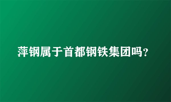 萍钢属于首都钢铁集团吗？