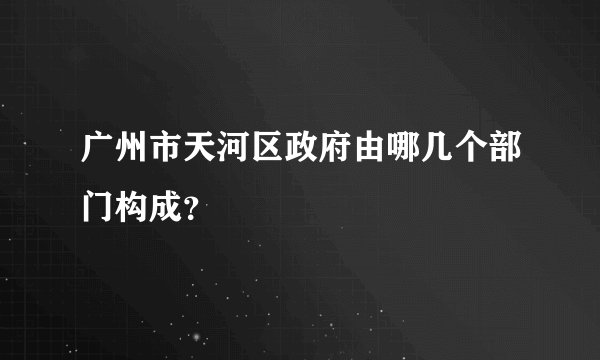 广州市天河区政府由哪几个部门构成？