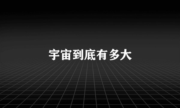 宇宙到底有多大