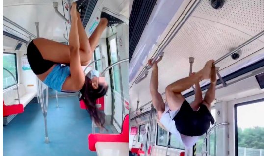 大连地铁回应两外国人攀爬扶手,公共场合没有素质的人有多让人厌恶?