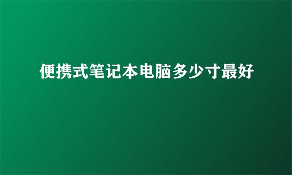 便携式笔记本电脑多少寸最好