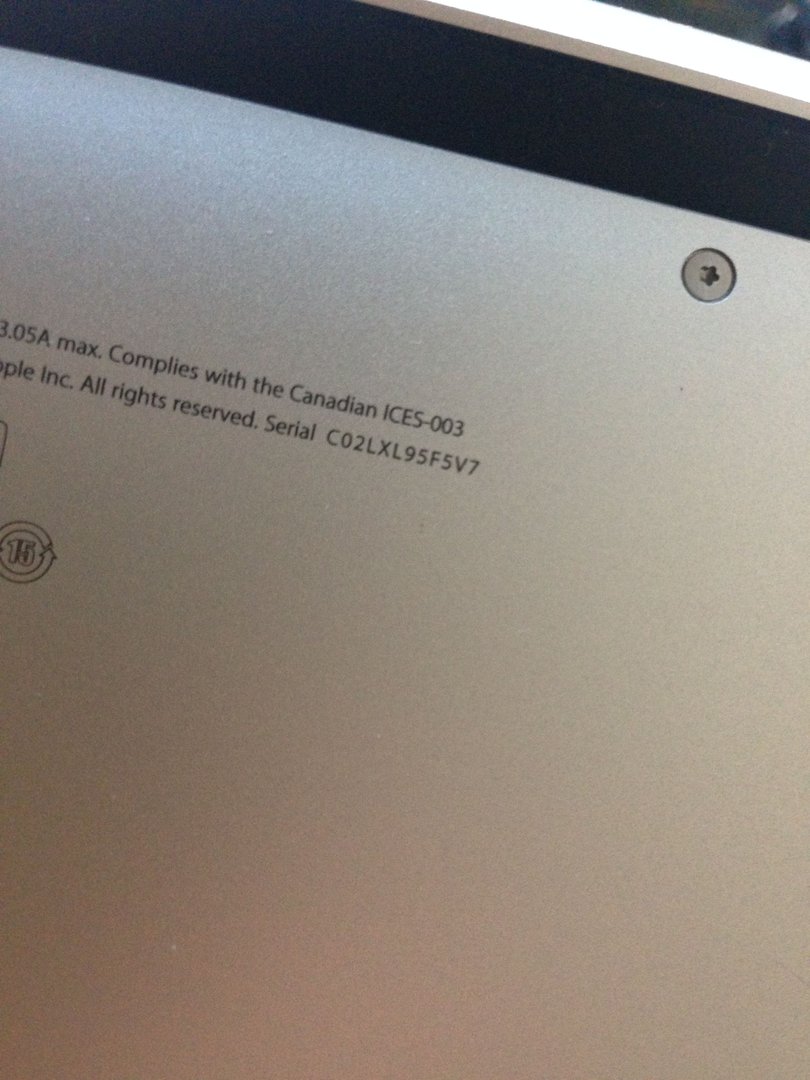 MacBook Pro序列号查询