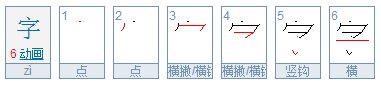 字的笔顺
