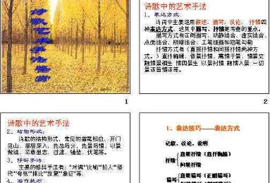 诗歌的艺术手法有哪些