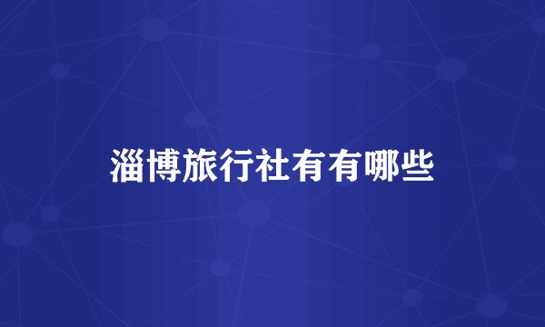 淄博旅行社有有哪些