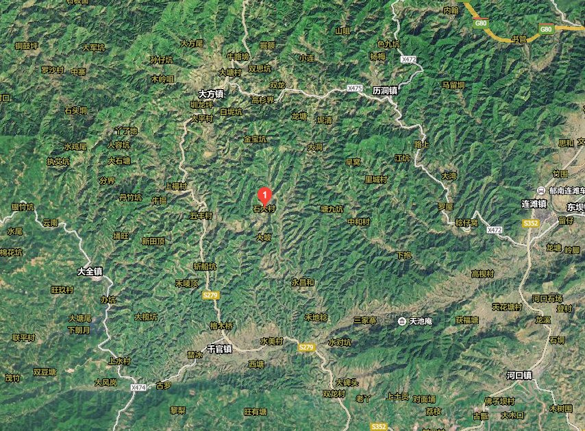 云浮郁南县千官镇石大村卫星地图