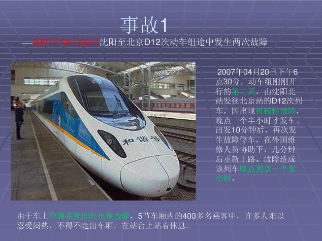 中国共发生多少 动车事故