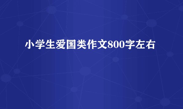 小学生爱国类作文800字左右