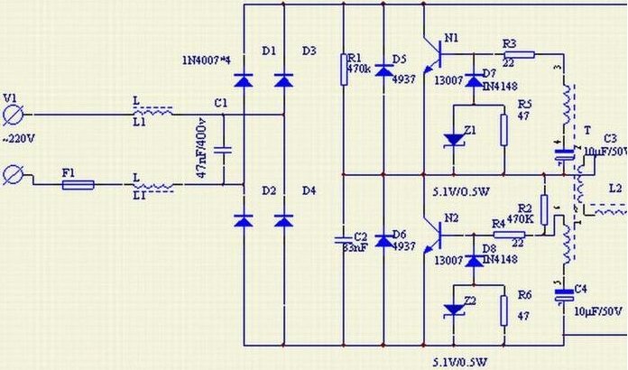 电子镇流器的工作原理（有图最好）
