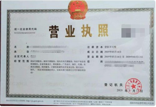 求营业执照图片高清具体详细的