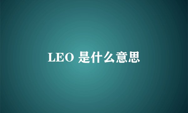 LEO 是什么意思