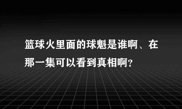 篮球火里面的球魁是谁啊、在那一集可以看到真相啊？