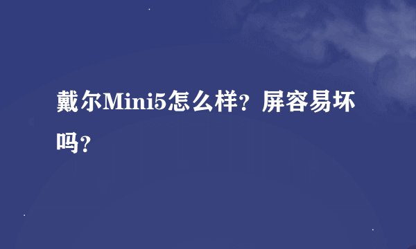 戴尔Mini5怎么样？屏容易坏吗？