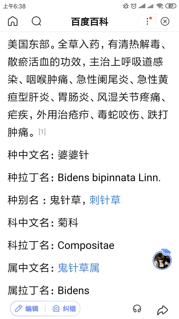 一种草，俗名叫;老婆针.有谁知道它的学名是什么吗？有什么药用价值呀？非常感谢啊……可以治疗什么病？