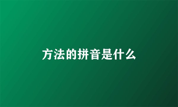 方法的拼音是什么