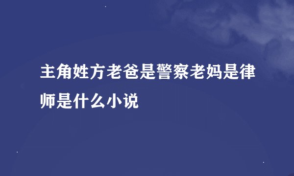 主角姓方老爸是警察老妈是律师是什么小说