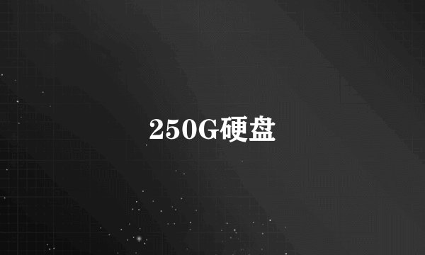 250G硬盘