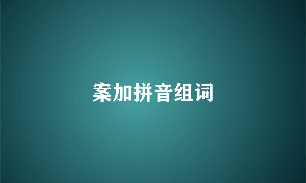 案加拼音组词