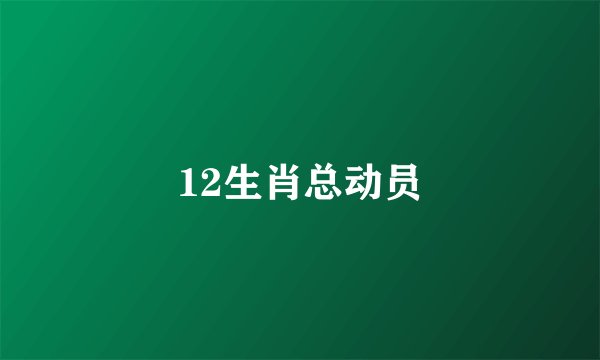 12生肖总动员