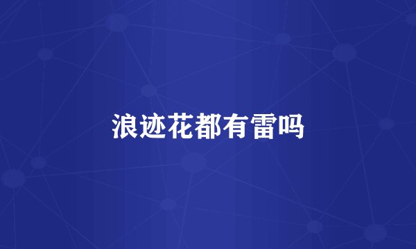 浪迹花都有雷吗